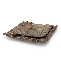 Amaya Large Metal Tray - Gold