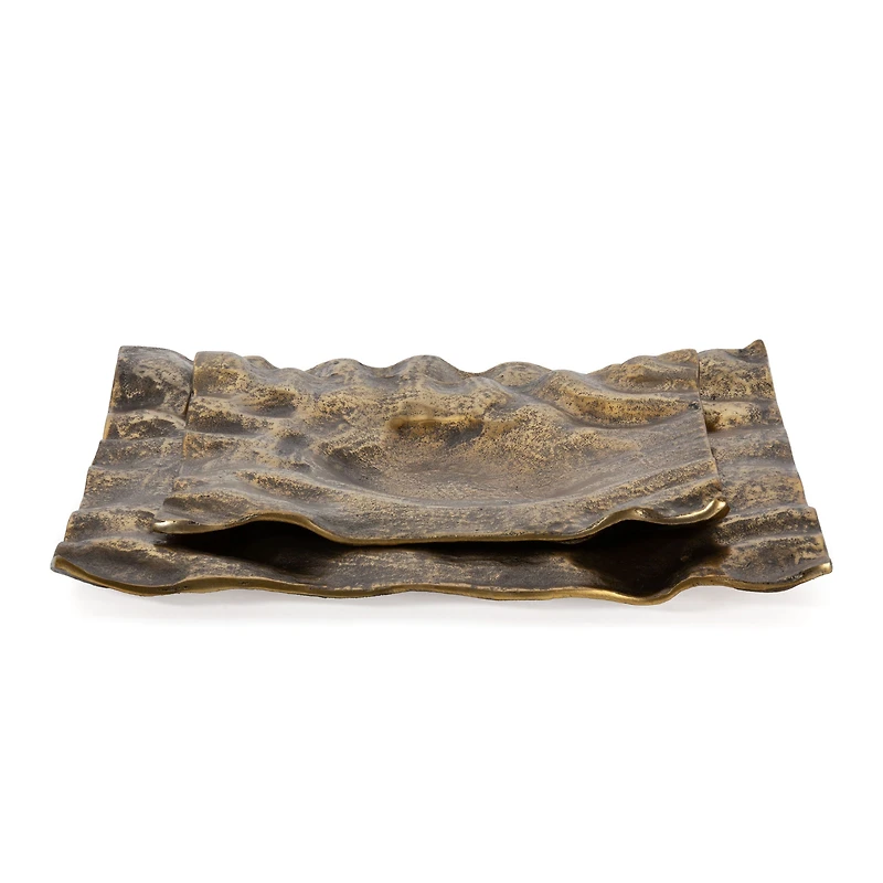 Amaya Large Metal Tray - Gold