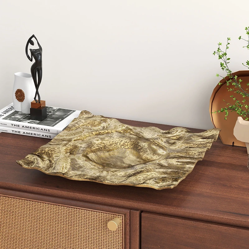 Amaya Large Metal Tray - Gold
