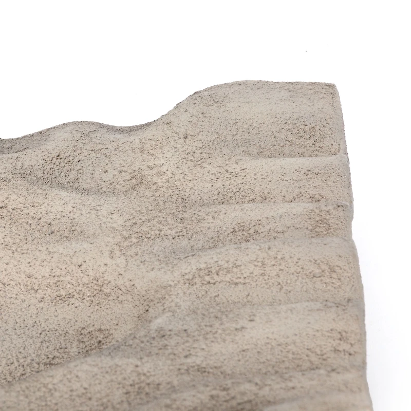 Amaya Large Metal Tray - Mud