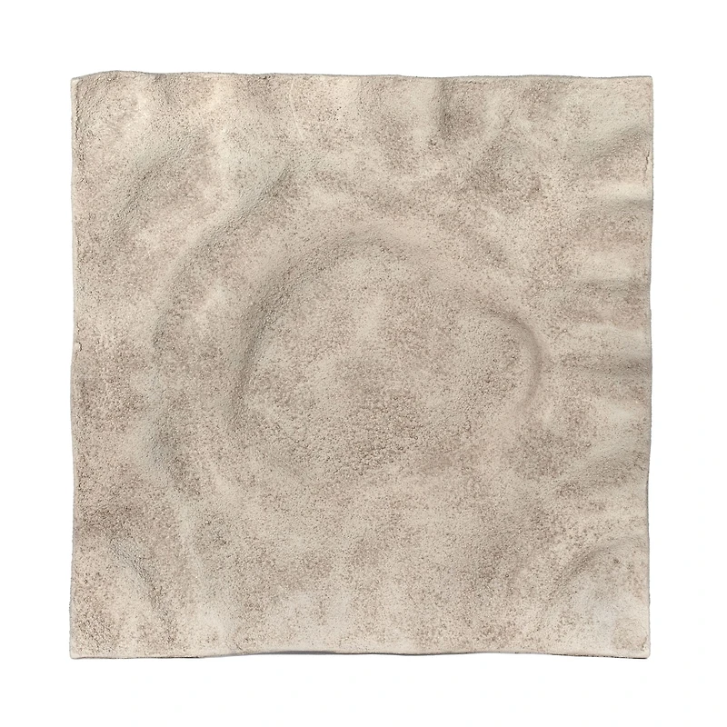 Amaya Large Metal Tray - Mud