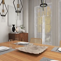 Amaya Large Metal Tray - Mud
