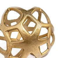 Vyan Large Metal Orb Sculpture - Gold