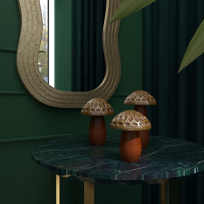 Kaisley Wooden Mushrooms, Set of 3