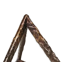 Cyrus Bronze Metal Pyramid Sculptures - Set of 3
