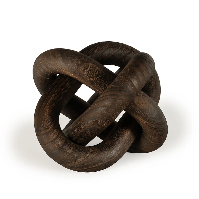 Devante Large Wood knot Sculpture - Dark Brown