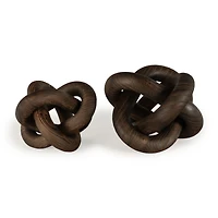 Devante Large Wood knot Sculpture - Dark Brown