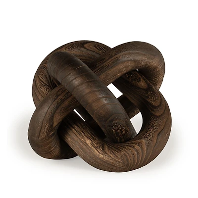 Devante Large Wood knot Sculpture - Dark Brown
