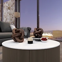 Devante Large Wood knot Sculpture - Dark Brown