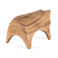 Matteo Wood Bull Sculpture