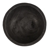 Blayne Wood Pedestal Bowl - Black