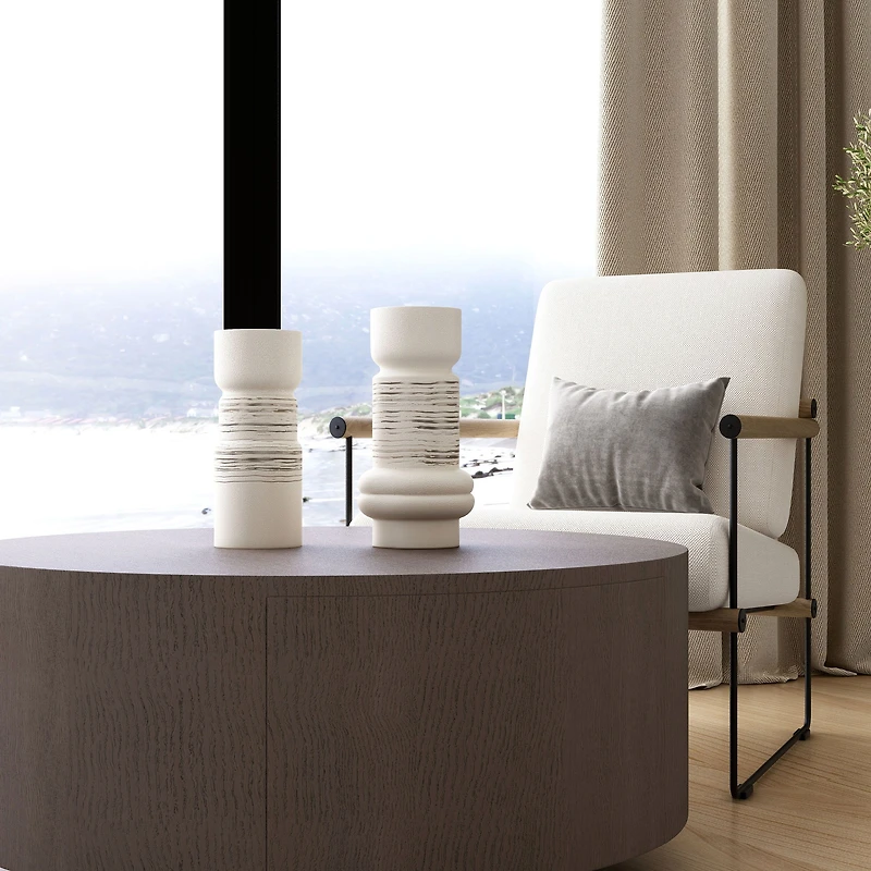 Grand vase de table en céramique Lorrna