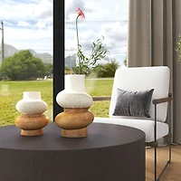 Petit vase de table en céramique Makana