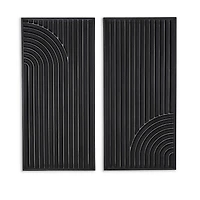 Saanvi Metal Wall Decor, Black - Set of 2