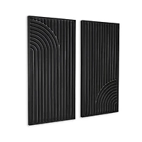 Saanvi Metal Wall Decor, Black - Set of 2