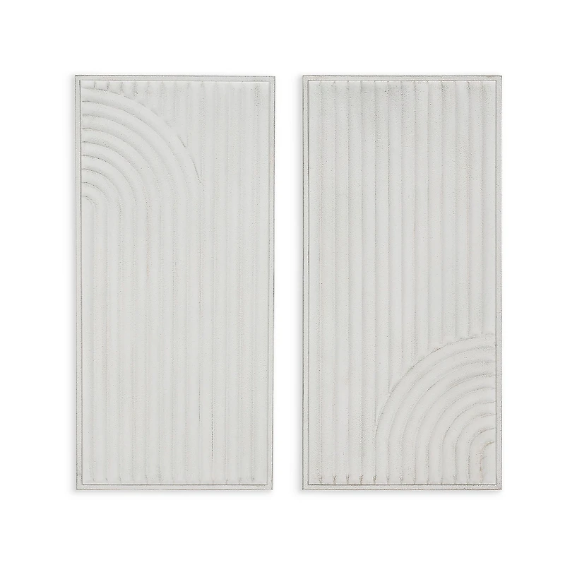 Saanvi Metal Wall Decor, White - Set of 2