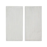 Saanvi Metal Wall Decor, White - Set of 2