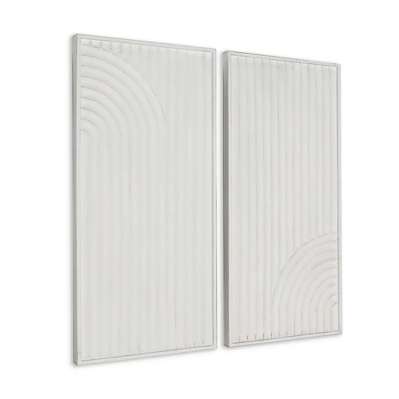 Saanvi Metal Wall Decor, White - Set of 2