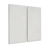 Saanvi Metal Wall Decor, White - Set of 2