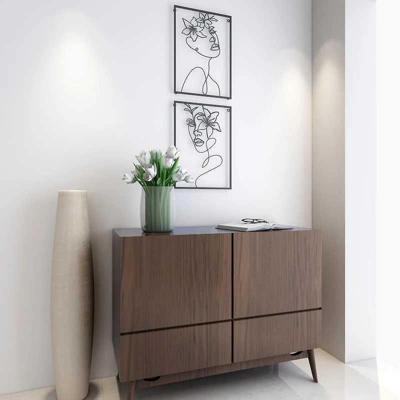 Haven Floral Metal Wall Decor