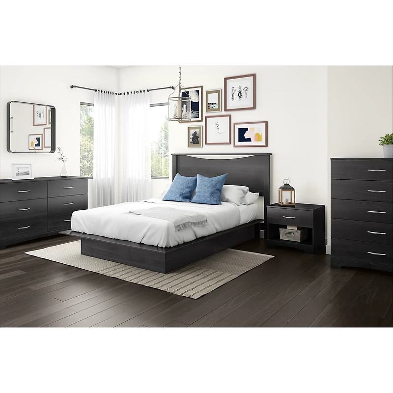 Step One 1-Drawer Nightstand With Storage - Grey