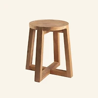Teak Wood Round Stool  