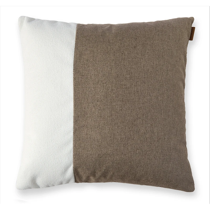 Dueto Cushion, 20" - Cloud/Caramel