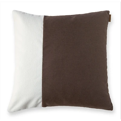Dueto Cushion, 20" - Cloud/Espresso