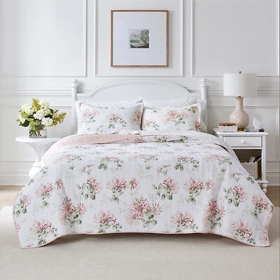 Laura Ashley Honeysuckle  Cotton Quilt Set