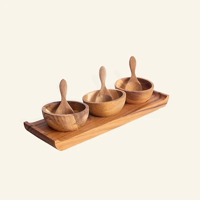 Spice Jars with Tray, Set of 3  
