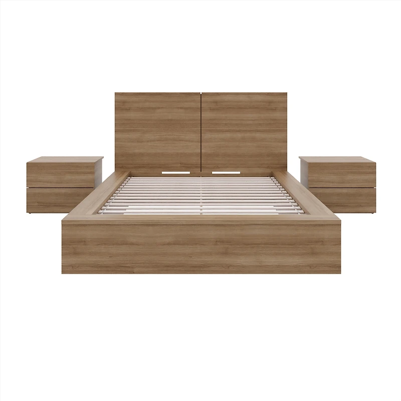 Ensemble de chambre 4 pièces Joey - Chêne brun