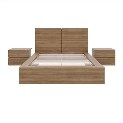 Ensemble de chambre 4 pièces Joey - Chêne brun