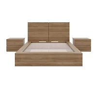 Ensemble de chambre 4 pièces Joey - Chêne brun