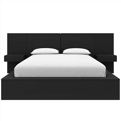 Ensemble de chambre 4 pièces Joey avec tables nuit flottantes - Karisma noir