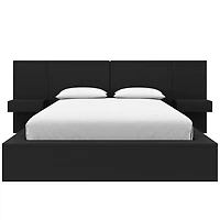 Ensemble de chambre 4 pièces Joey avec tables nuit flottantes - Karisma noir