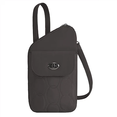 Runways Anti-Theft Slim Asymmetric Crossbody Bag- Smoke
