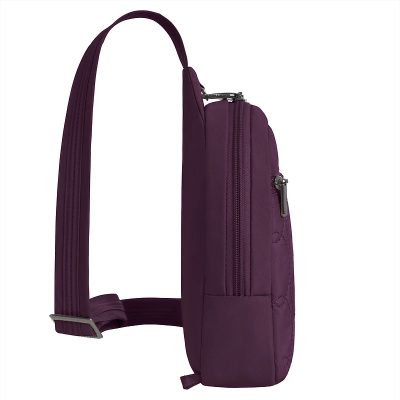 Runways Anti-Theft Small Sling Bag- Plum