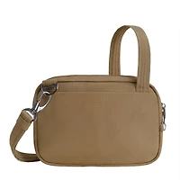 Runways Anti-Theft Double Compartment Crossbody Bag- Latte