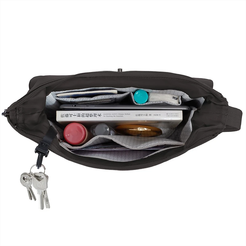 Runways Anti-Theft Medium Crossbody Bag- Smoke