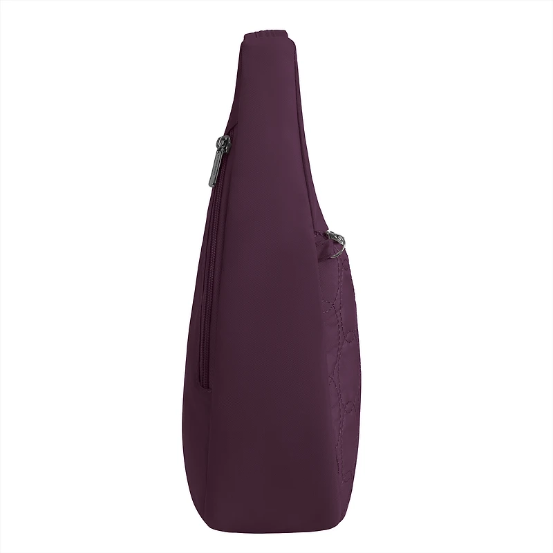 Runways Anti-Theft Asymmetric Hobo Bag- Plum