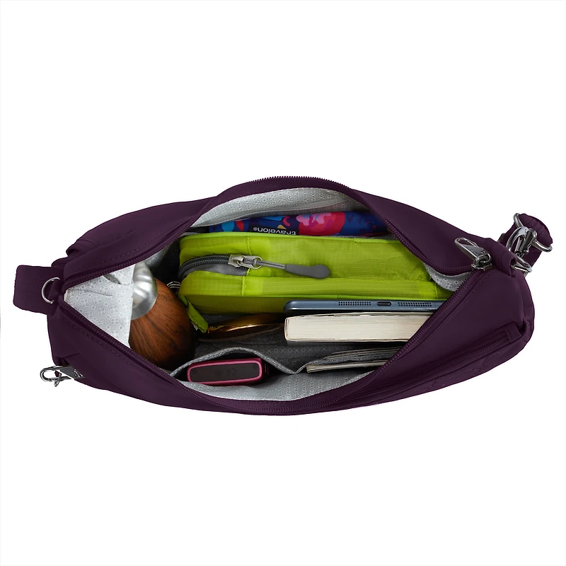 Runways Anti-Theft Asymmetric Hobo Bag- Plum