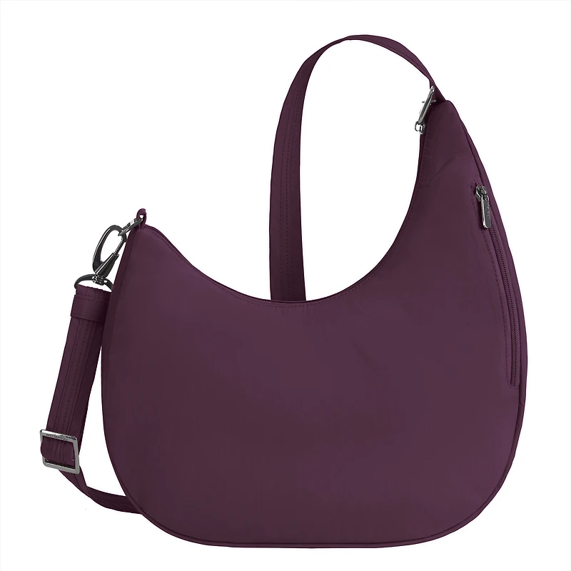Runways Anti-Theft Asymmetric Hobo Bag- Plum