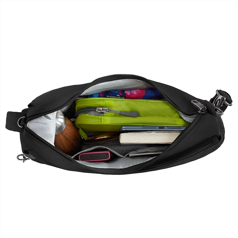 Runways Anti-Theft Asymmetric Hobo Bag - Black