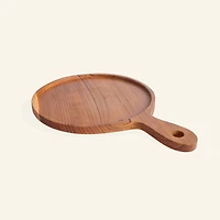 Round Teak Wood Tray  