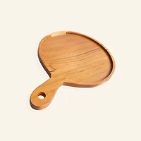 Round Teak Wood Tray  