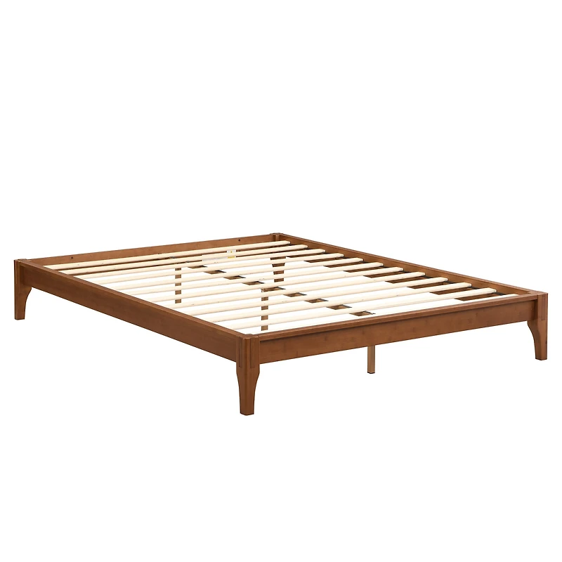 Lit plateforme queen 12 po en bambou massif brun