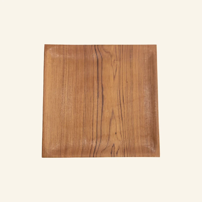 Square Teak Wood Plates