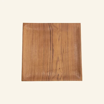 Square Teak Wood Plates