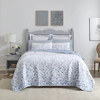 Laura Ashley Flora  Cotton Quilt Set