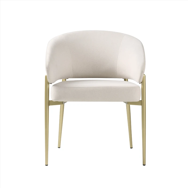 Ensemble de 4 chaises de salle à manger modernes beige